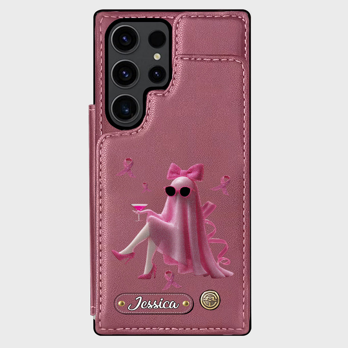 Pink Out - Personalized Breast Cancer Awareness Wallet Phone Case