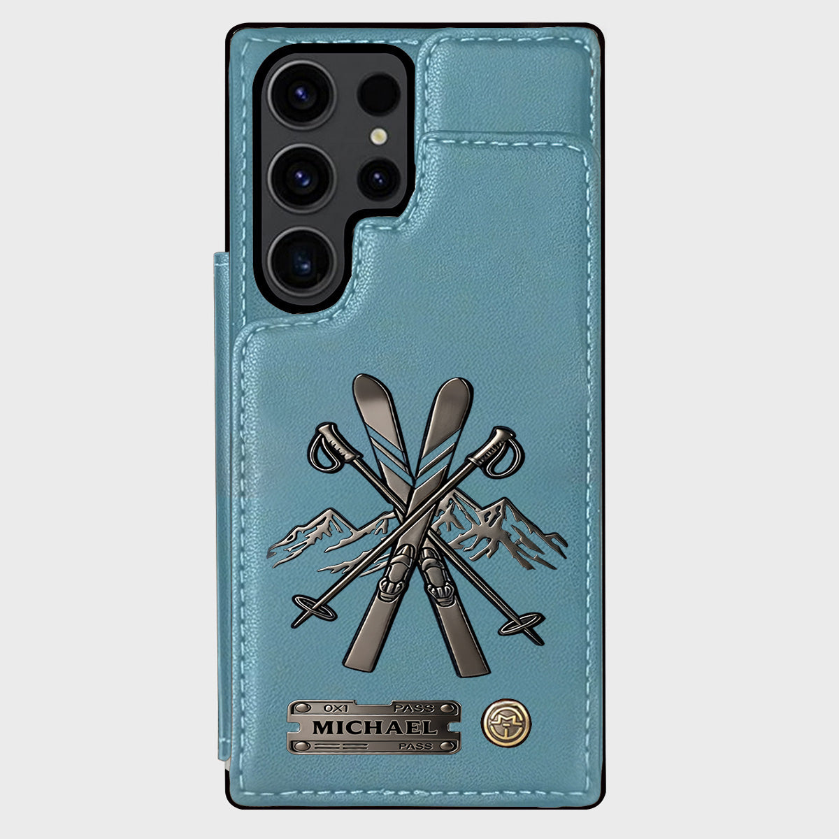 Love Skiing - Personalized Skiing Wallet Phone Case