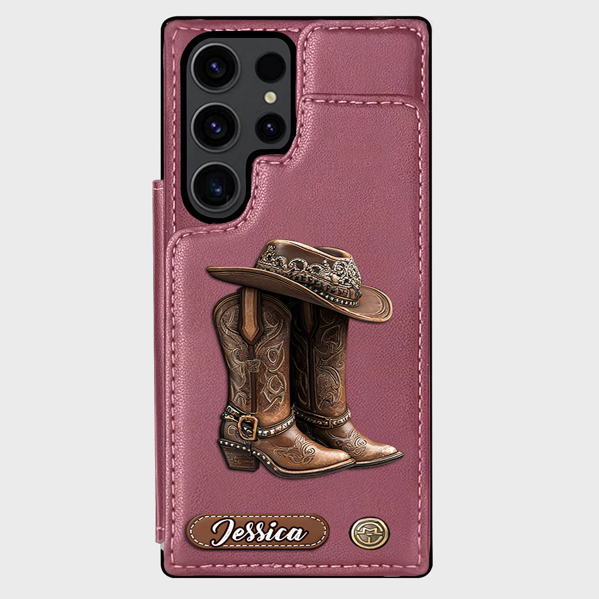 Western Spirit - Personalized Cowgirl Wallet Phone Case