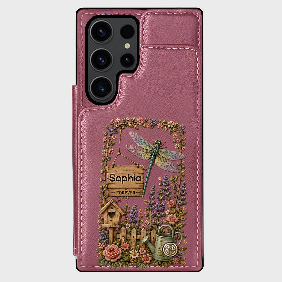 Humingbird, Dragonfly - Personalized Gardening Wallet Phone Case