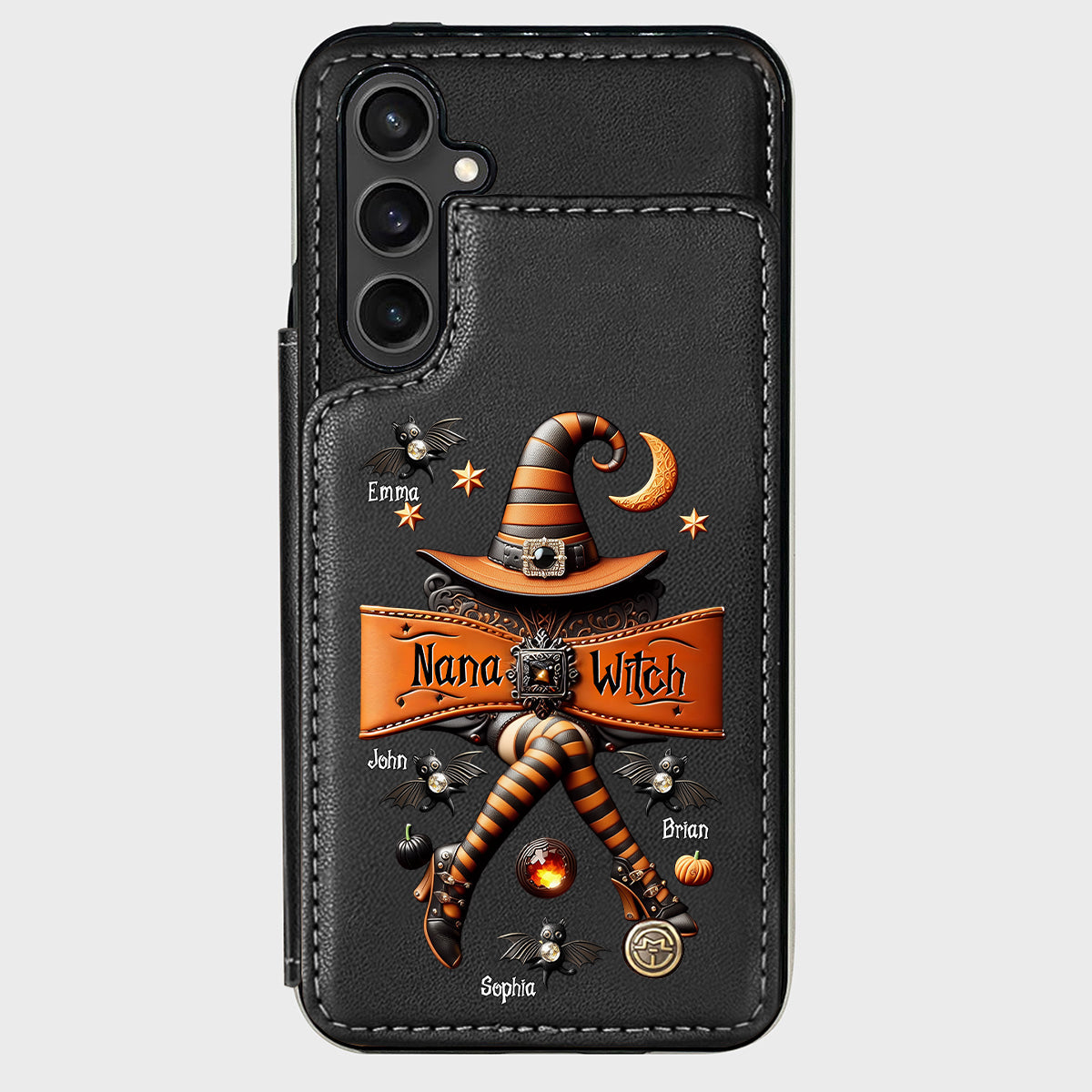 Halloween Gift For Grandma, Mama Witch - Personalized Mother Wallet Phone Case