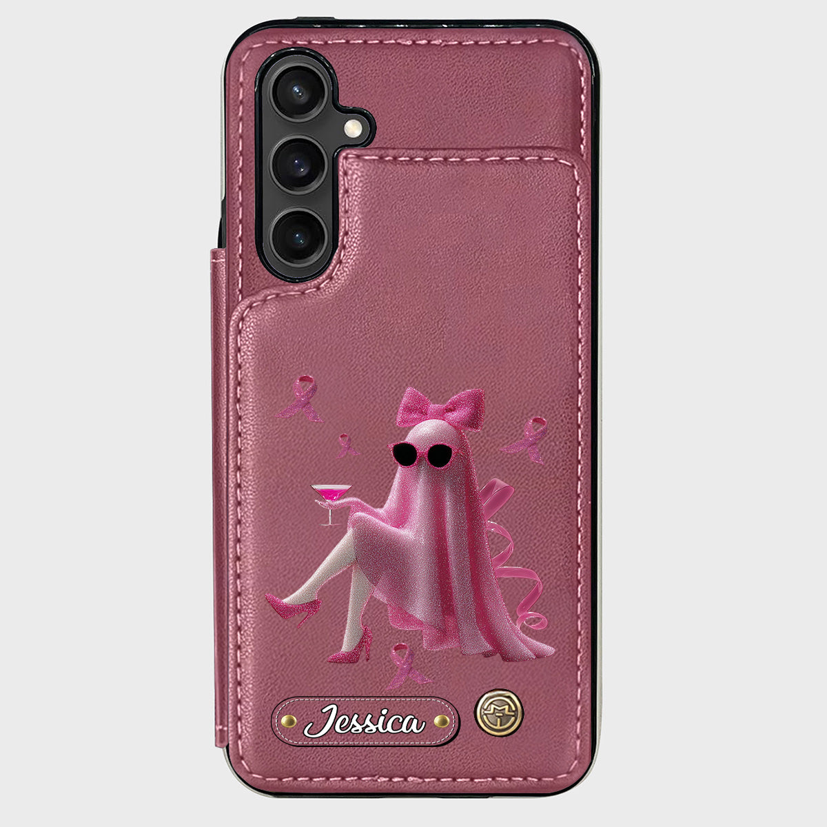 Pink Out - Personalized Breast Cancer Awareness Wallet Phone Case