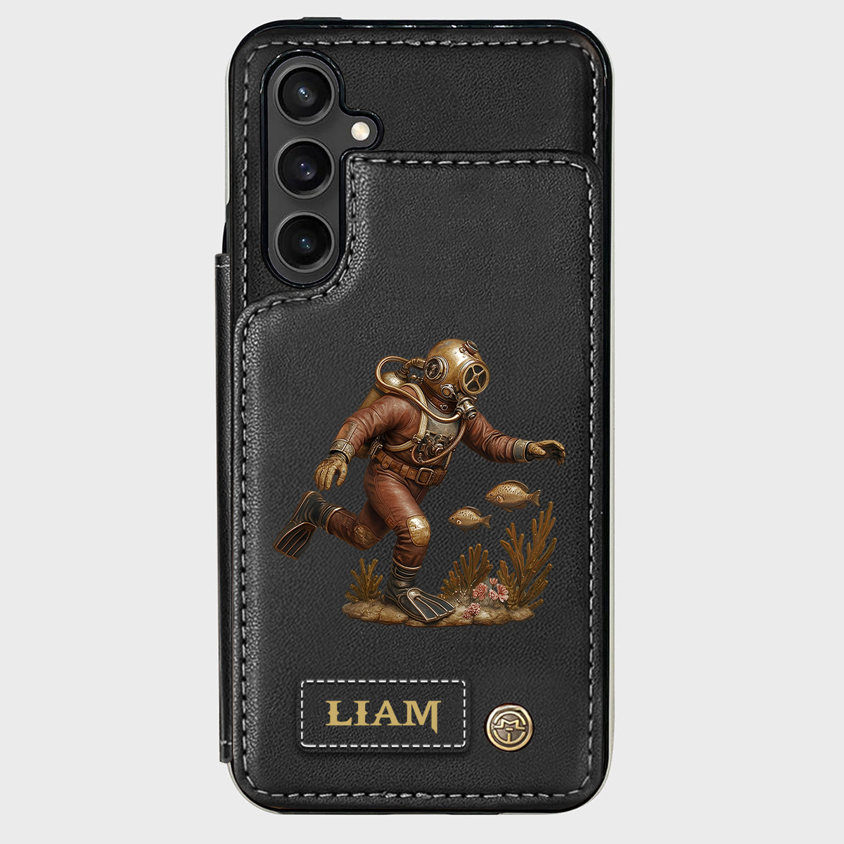 Scuba Diving Lovers Gift - Personalized Scuba Diving Wallet Phone Case