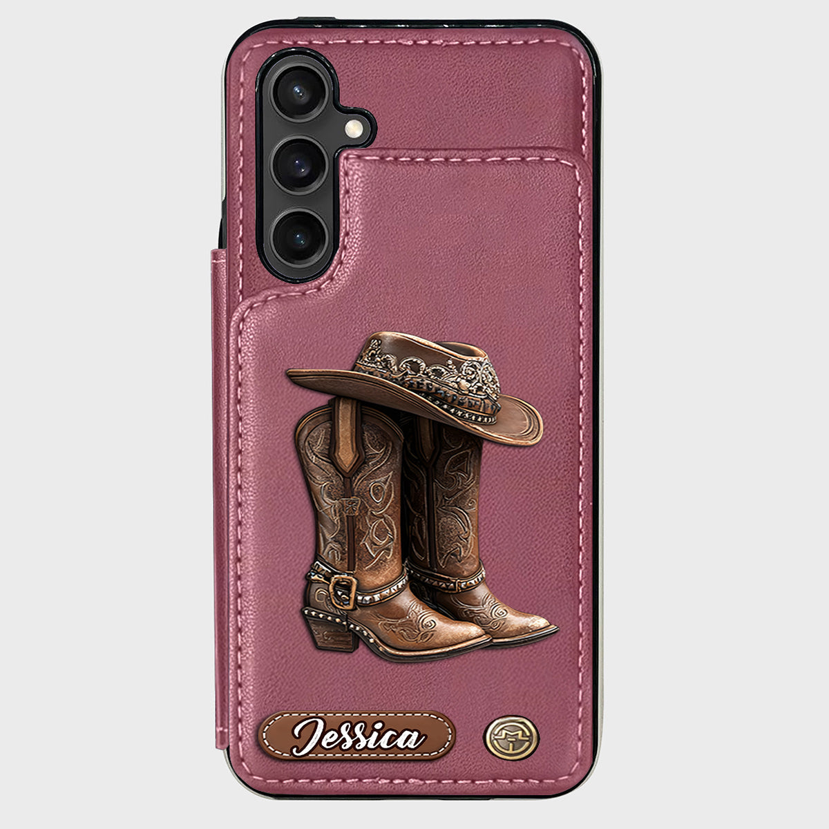 Western Spirit - Personalized Cowgirl Wallet Phone Case