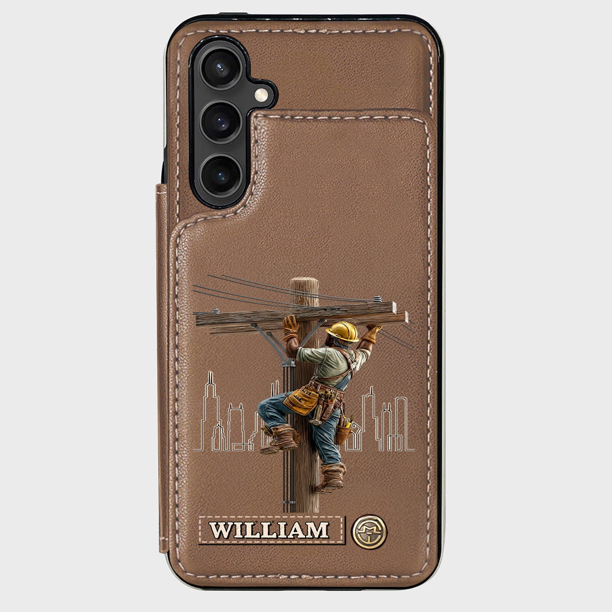 Strength Of The Line - Personalized Lineman Wallet Phone Case