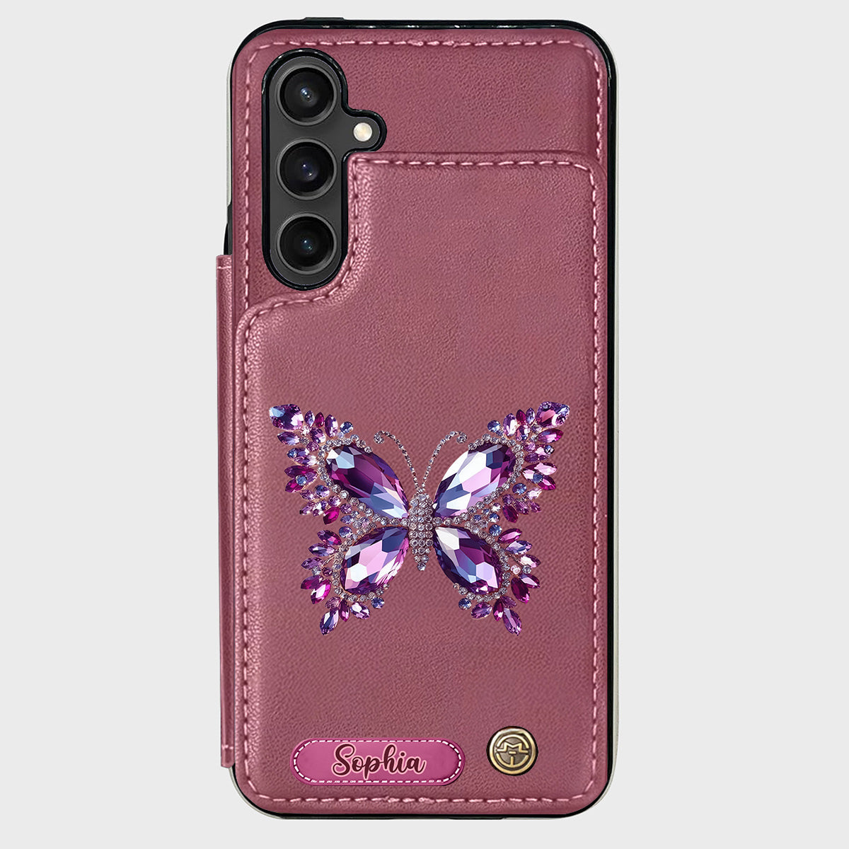 Beautiful Butterfly - Personalized Butterfly Wallet Phone Case