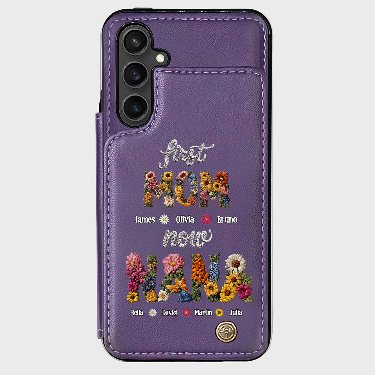 First Mom Now Grandma - Personalized Grandma Wallet Phone Case