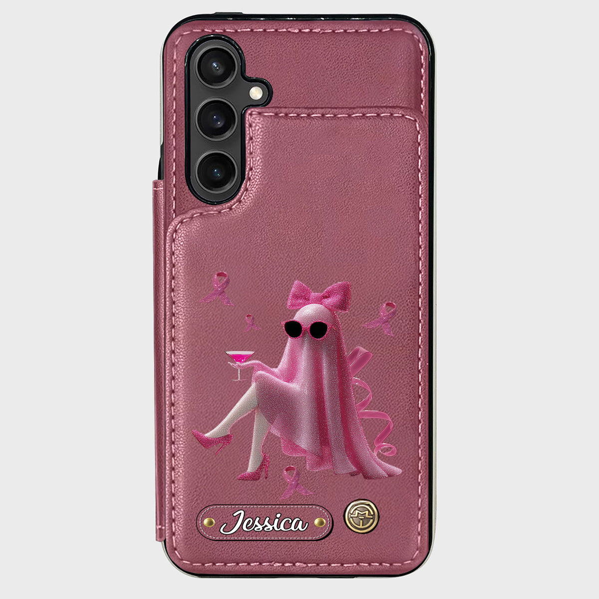 Pink Out - Personalized Breast Cancer Awareness Wallet Phone Case