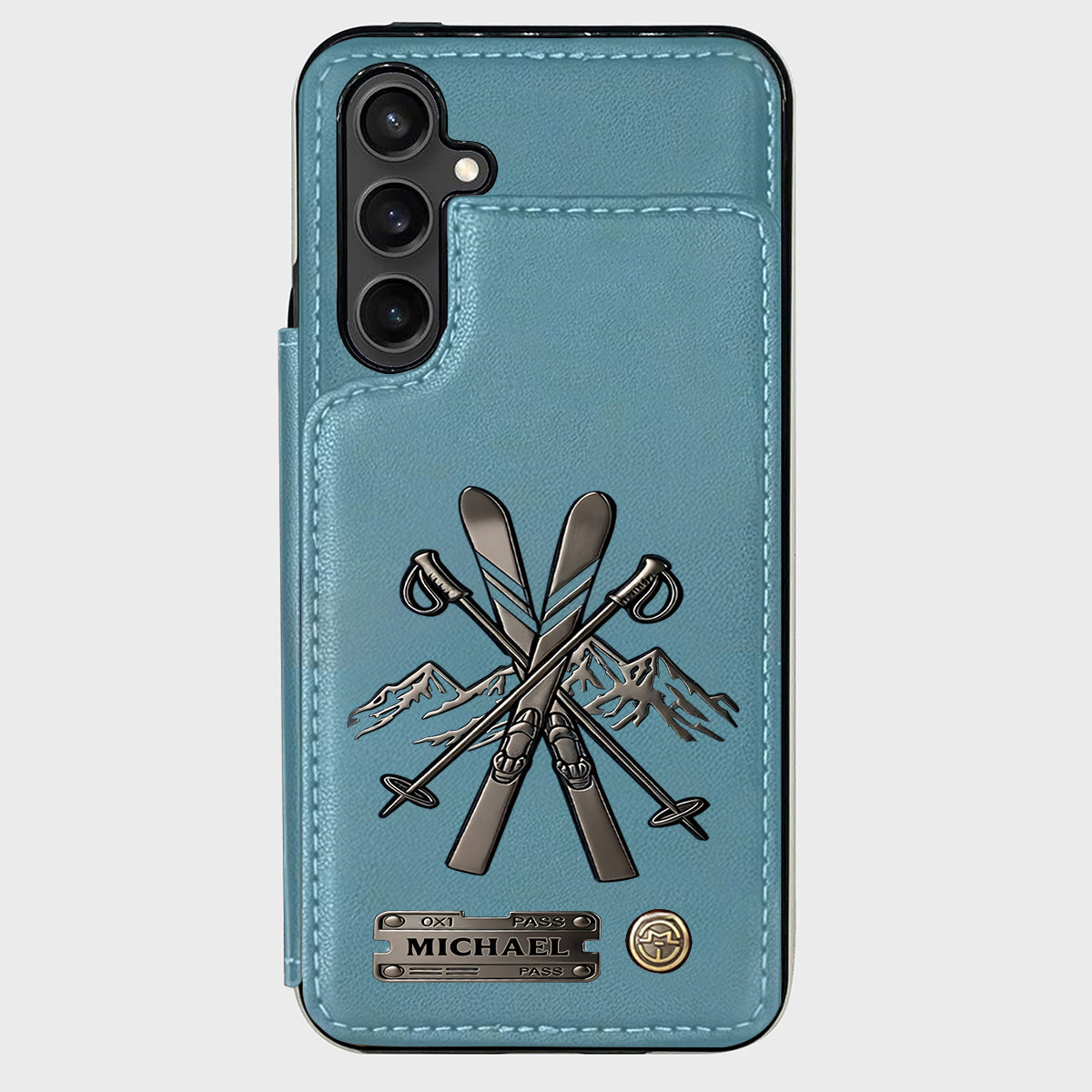 Love Skiing - Personalized Skiing Wallet Phone Case