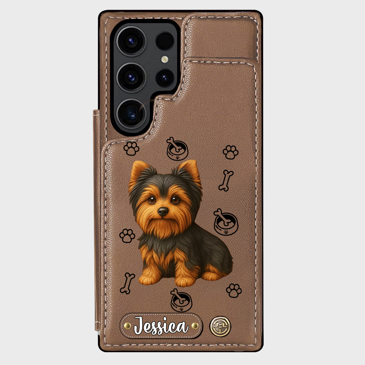 Love My Dog - Personalized Yorkshire Terriers Wallet Phone Case