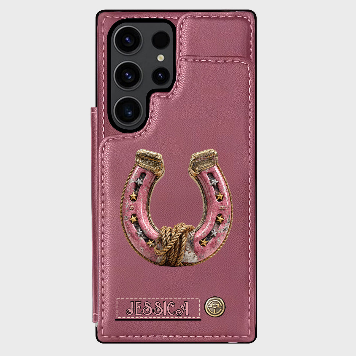 Horseshoe - Personalized Horse Wallet Phone Case