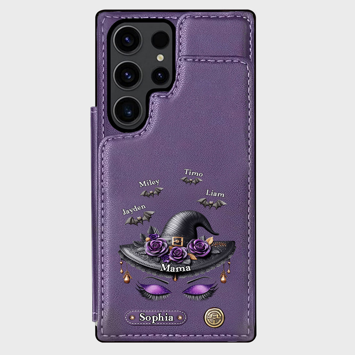 Perfect Gift For Mom, Grandma Witch - Personalized Mother Wallet Phone Case