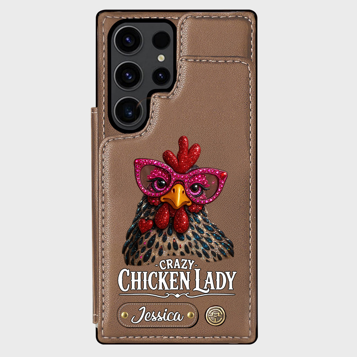 Crazy Chicken Lady - Personalized Chicken Wallet Phone Case