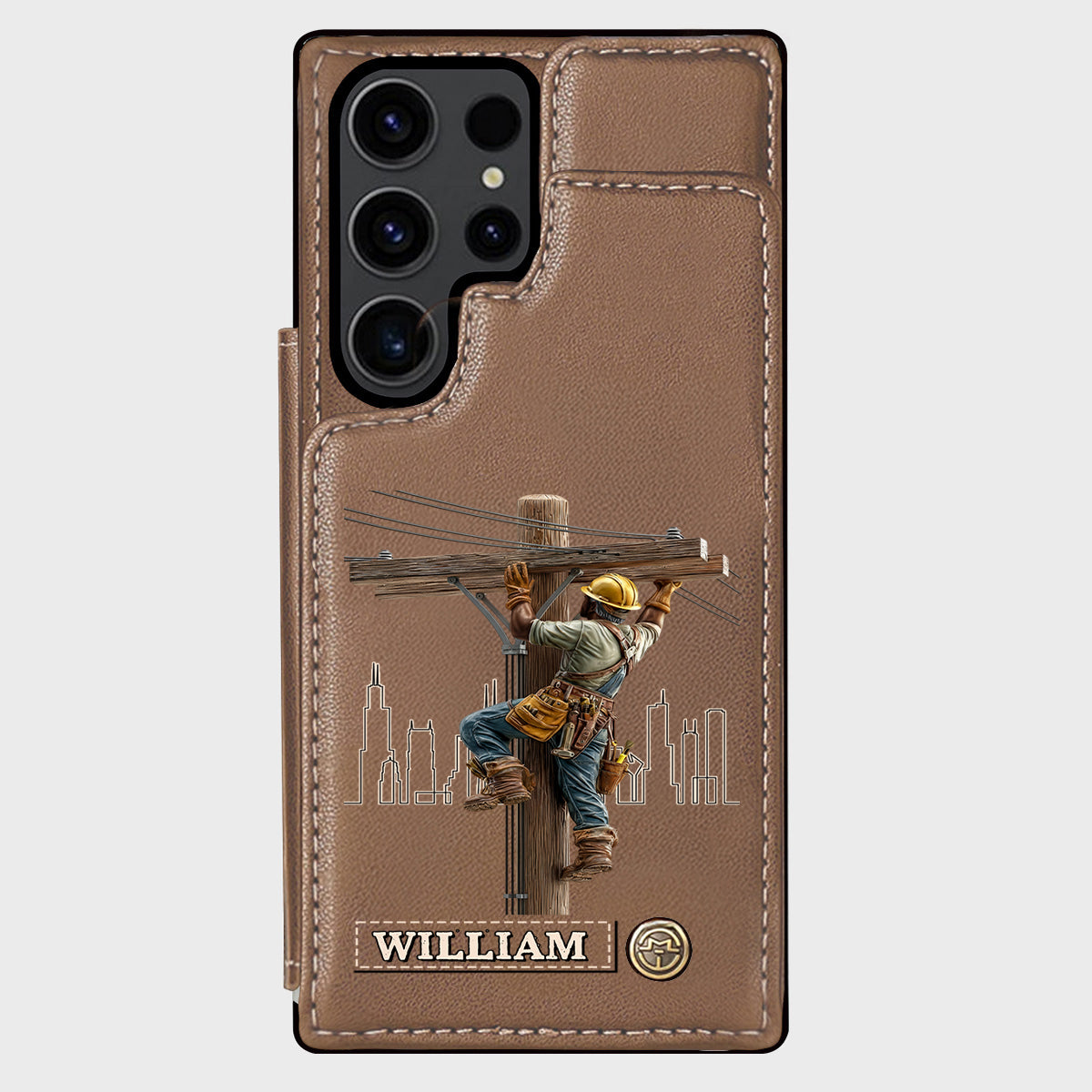 Strength Of The Line - Personalized Lineman Wallet Phone Case
