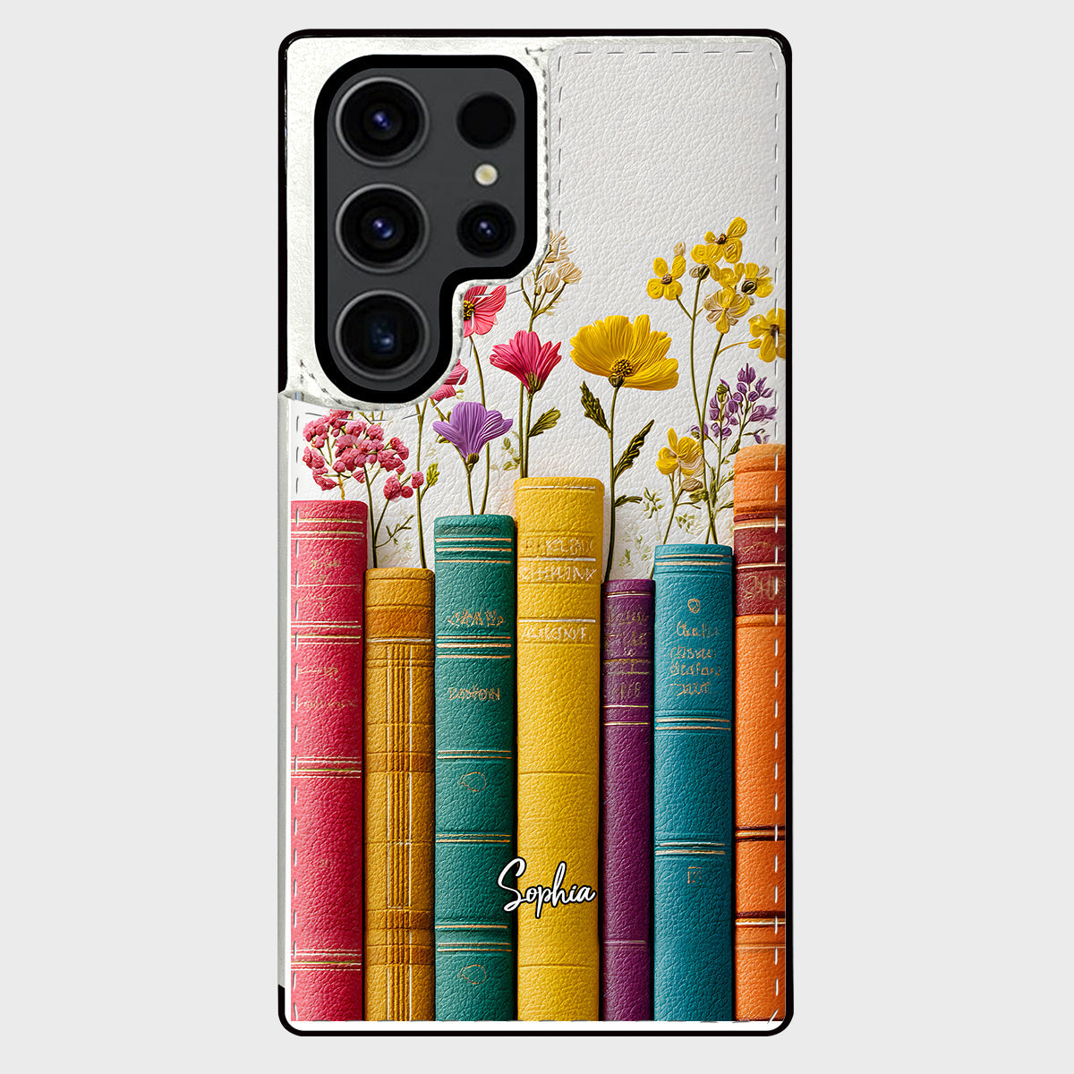 Vintage Flower Book - Personalized Book Foldable Wallet Phone Case