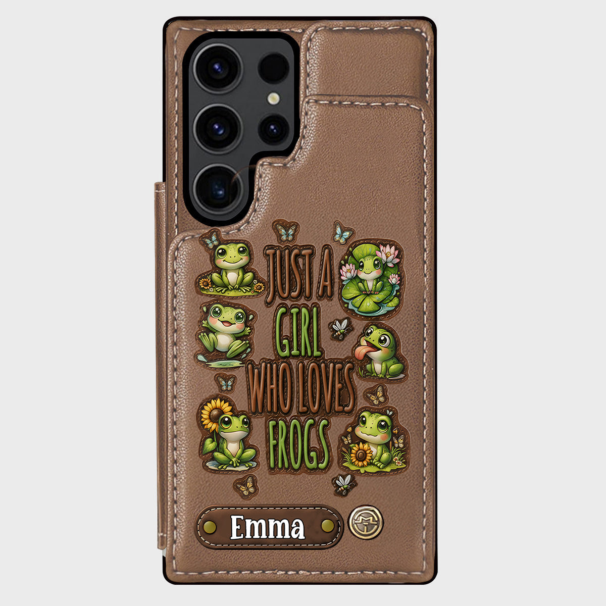 Just A Girl Who Loves Frogs - Personalized Frog Wallet Phone Case