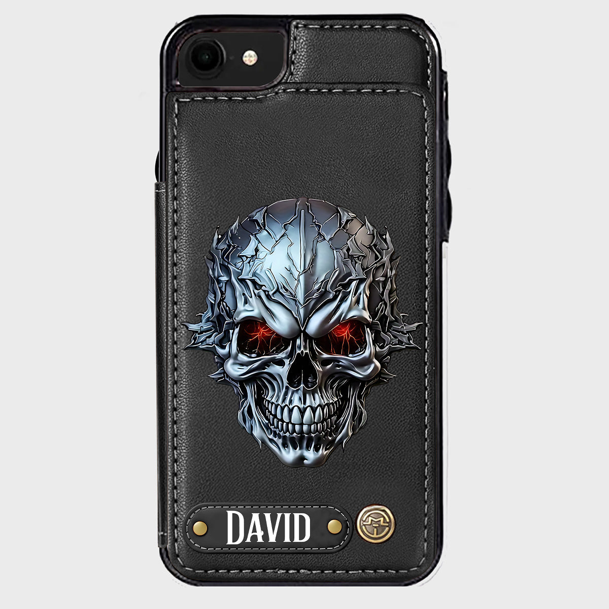 Cool Skull - Personalized Skull Wallet Phone Case