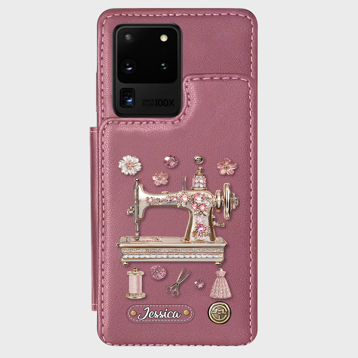 Beautiful Sewing Machine - Personalized Sewing Wallet Phone Case