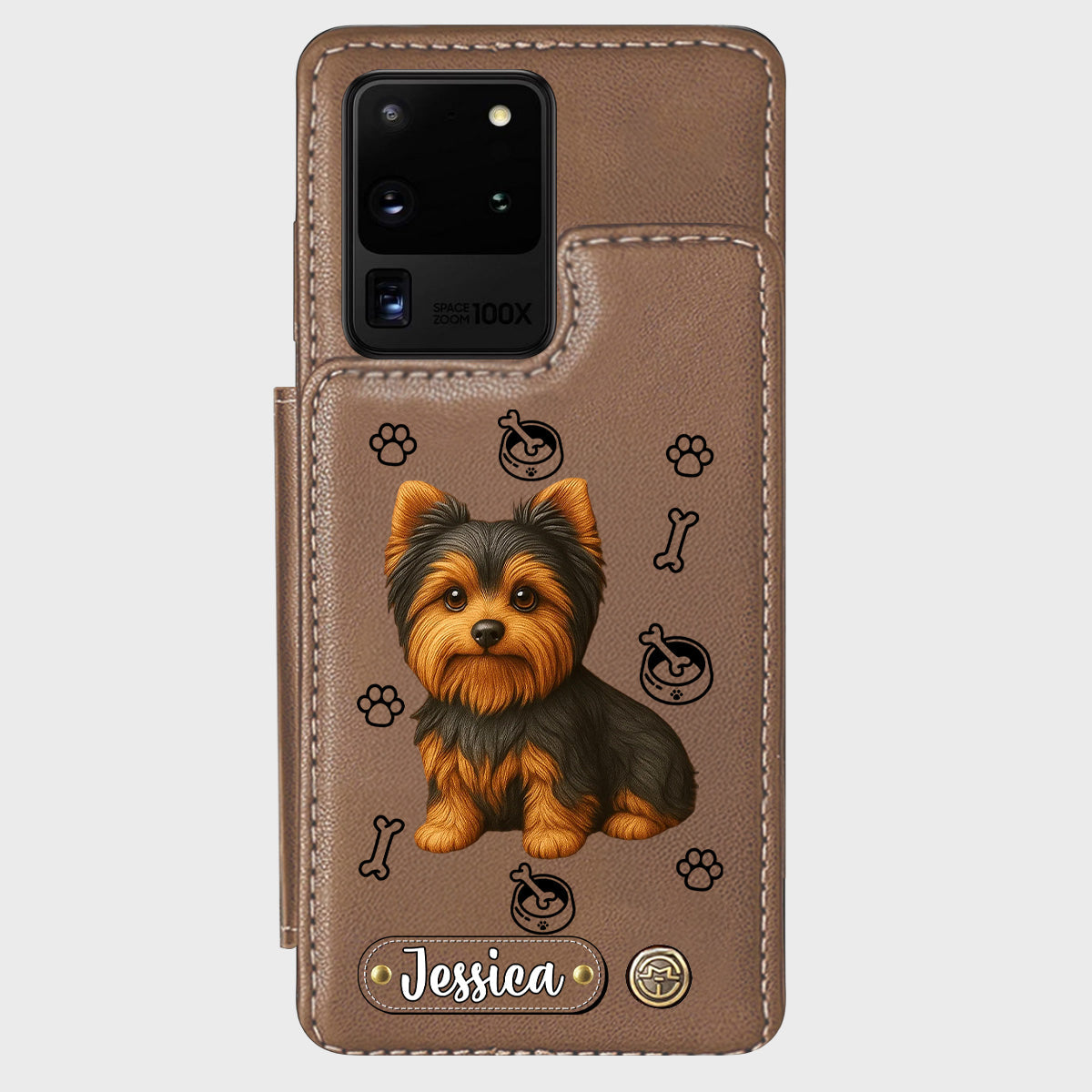Love My Dog - Personalized Yorkshire Terriers Wallet Phone Case