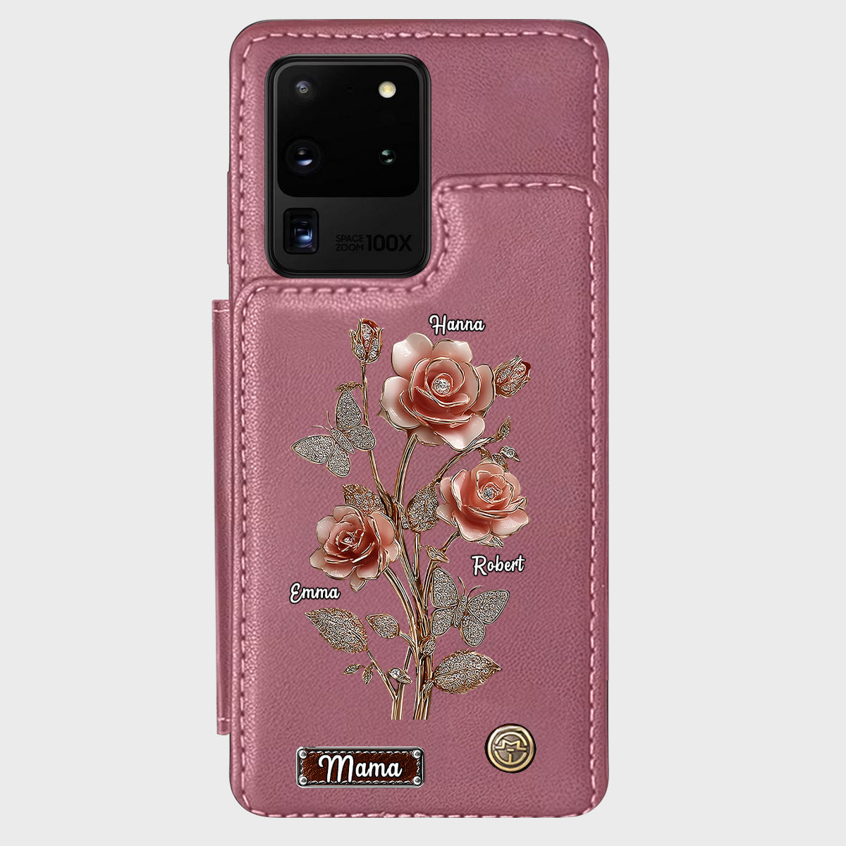 Mother And Roses - Personalized Mother Wallet Phone Case