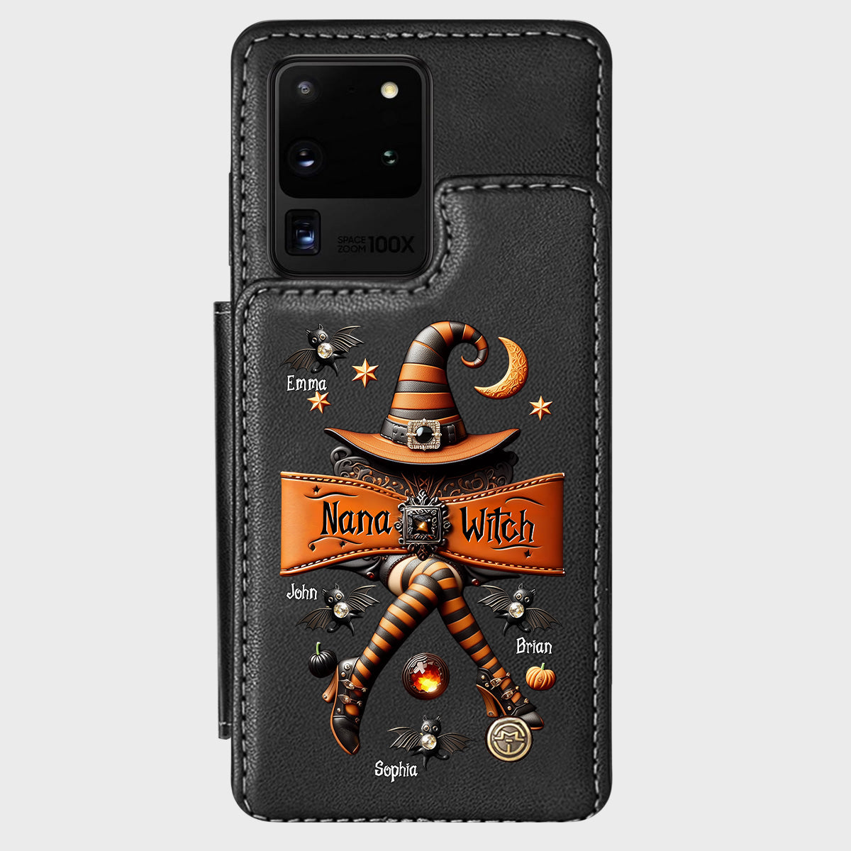Halloween Gift For Grandma, Mama Witch - Personalized Mother Wallet Phone Case
