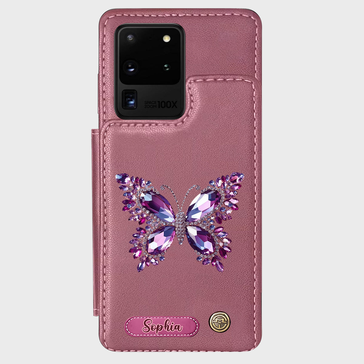 Beautiful Butterfly - Personalized Butterfly Wallet Phone Case