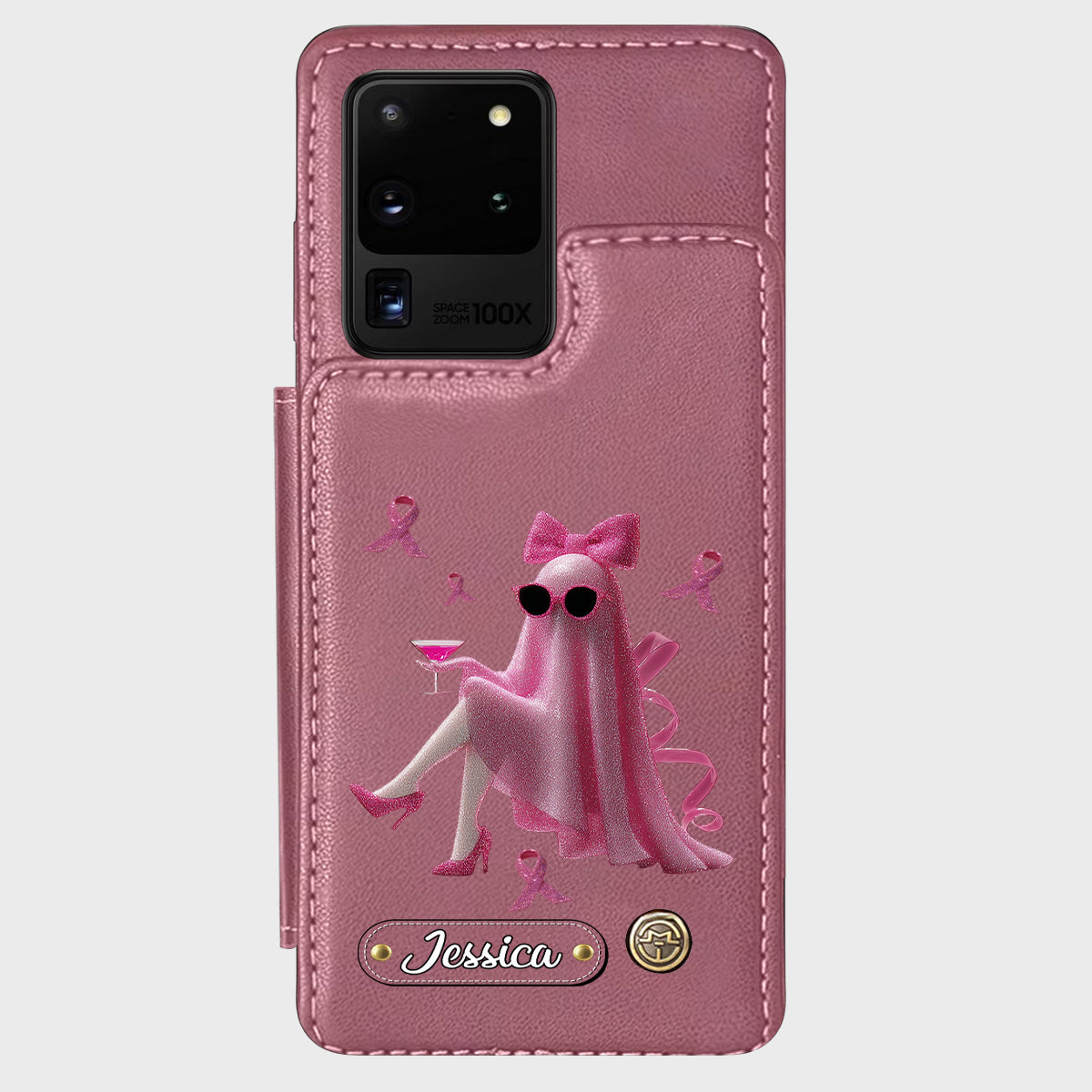 Pink Out - Personalized Breast Cancer Awareness Wallet Phone Case