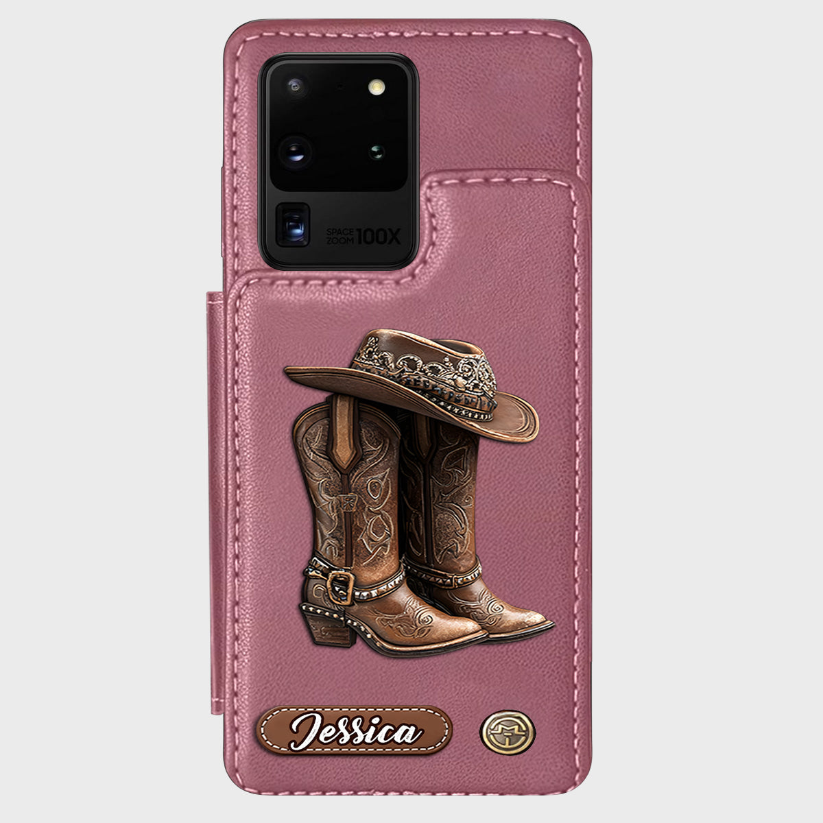 Western Spirit - Personalized Cowgirl Wallet Phone Case