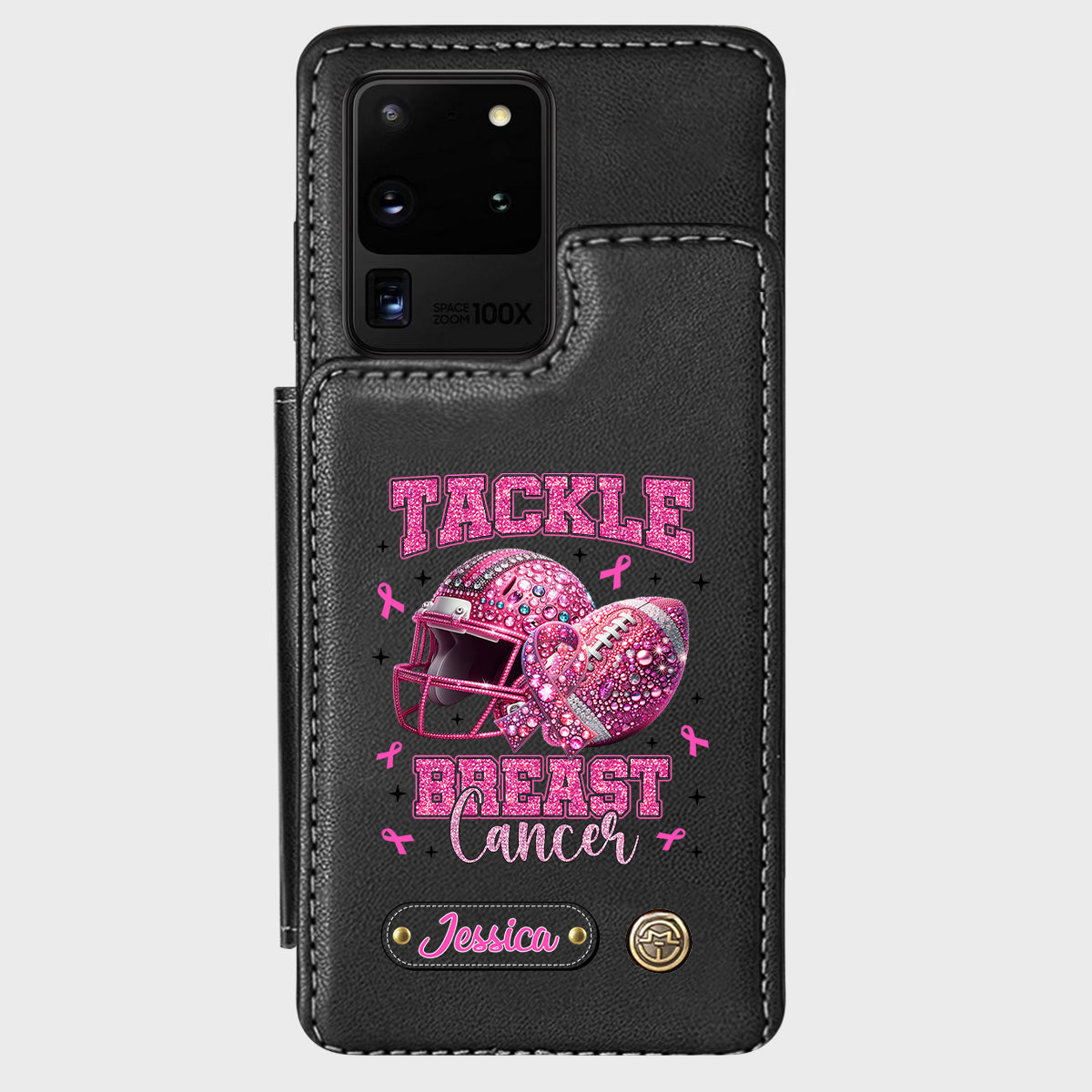 Pink Out - Personalized Football Wallet Phone Case