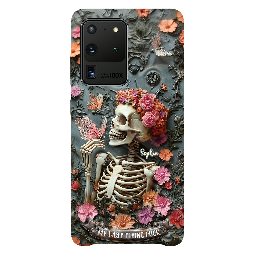 My Last Flying F*ck - Personalized Skull Full Print Phone Case