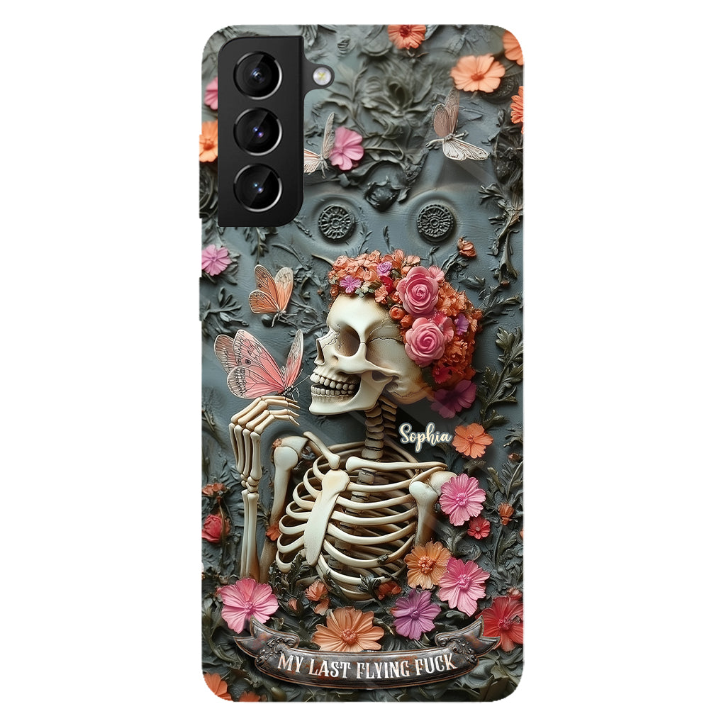 My Last Flying F*ck - Personalized Skull Full Print Phone Case