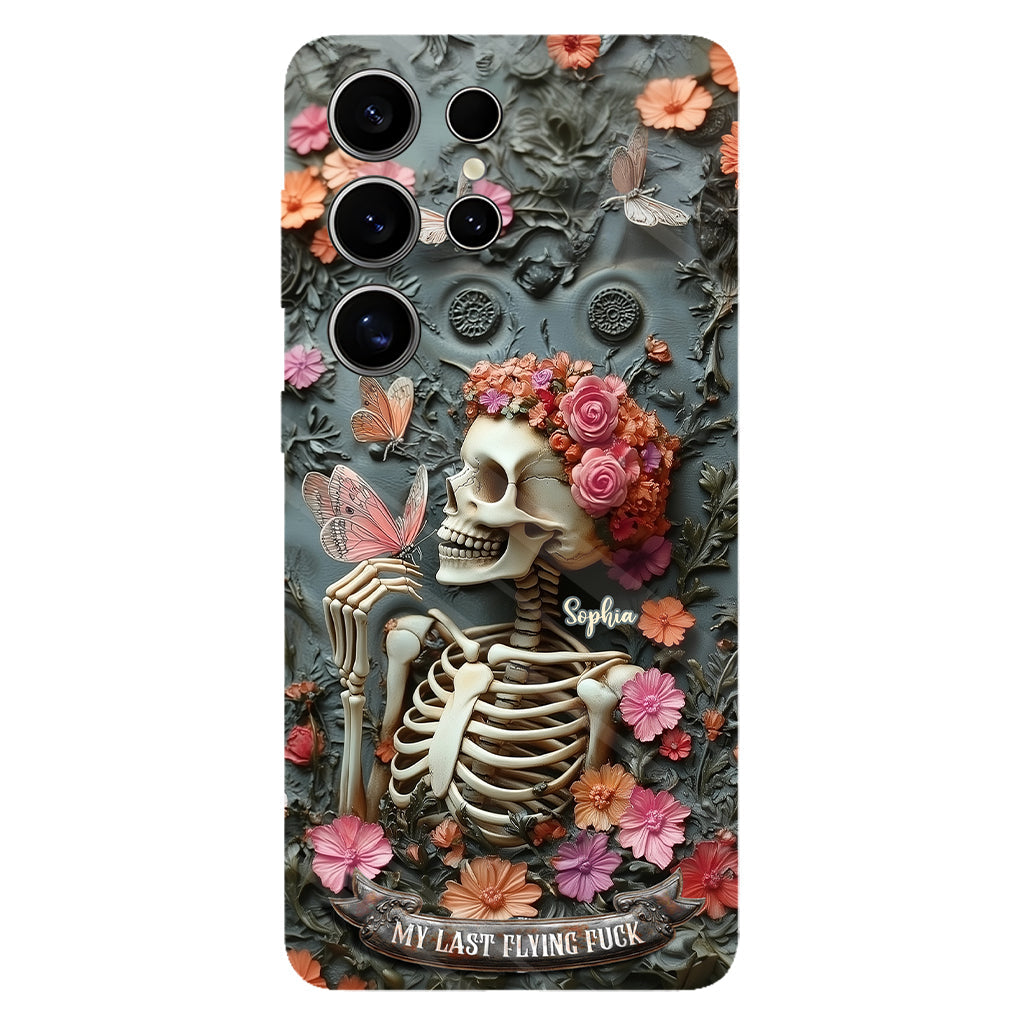 My Last Flying F*ck - Personalized Skull Full Print Phone Case
