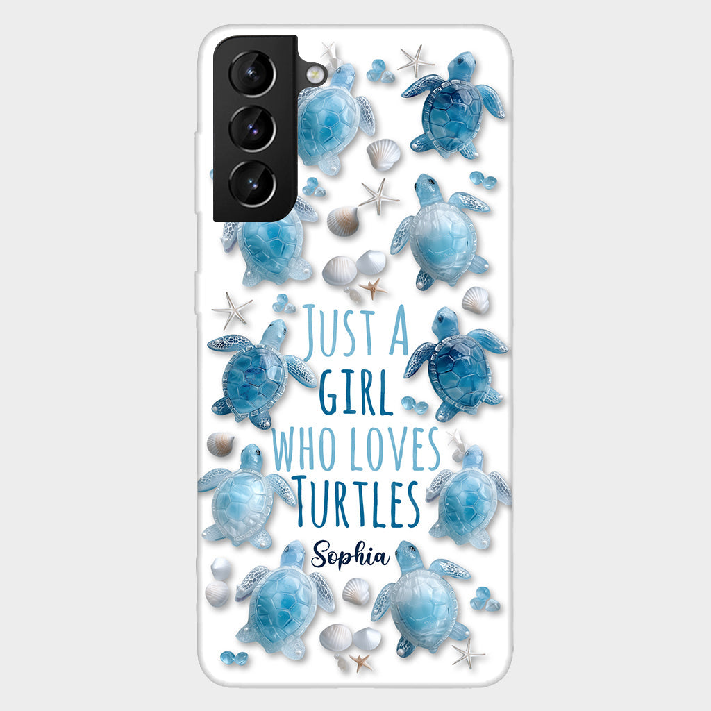 Just A Girl Who Loves Turtles - Personalized Turtle Full Print Phone Case