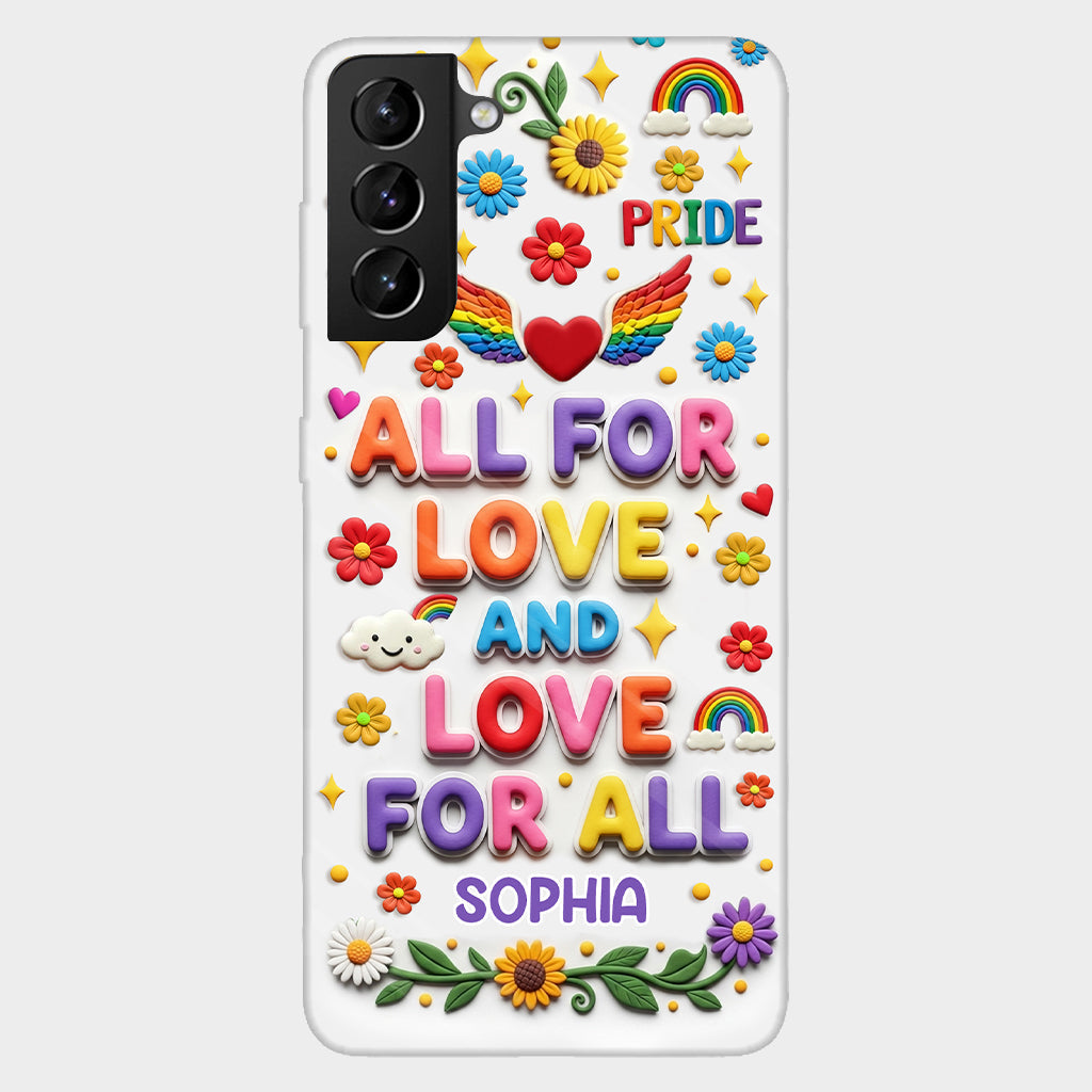 All For Love And Love For All - Personalized LGBT Support Full Print Phone Case