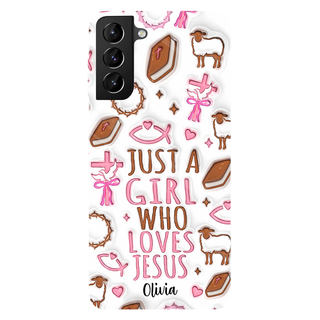 Just A Girl Who Loves Jesus - Personalized Christian Full Print Phone Case