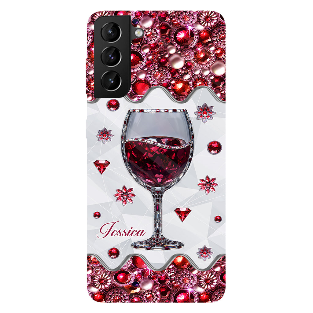 Just A Girl Who Loves Wine - Personalized Wine Full Print Phone Case