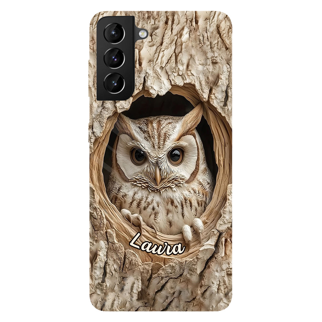 Hollow Watcher - Personalized Owl Full Print Phone Case