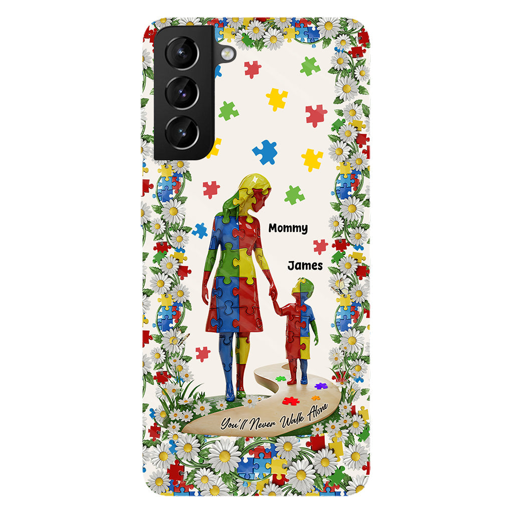 You'll Never Walk Alone - Personalized Autism Awareness Full Print Phone Case