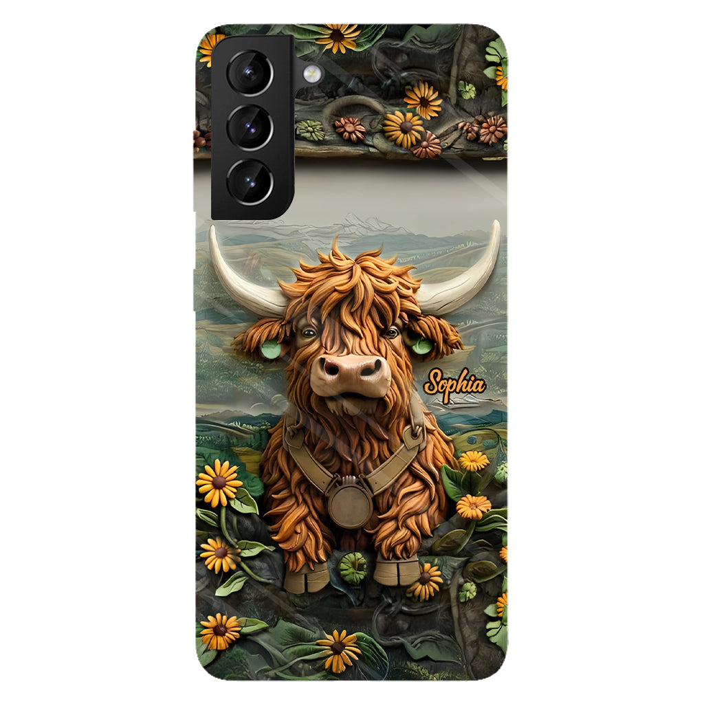 Cute Highland Cow - Personalized Highland Cow Full Print Phone Case