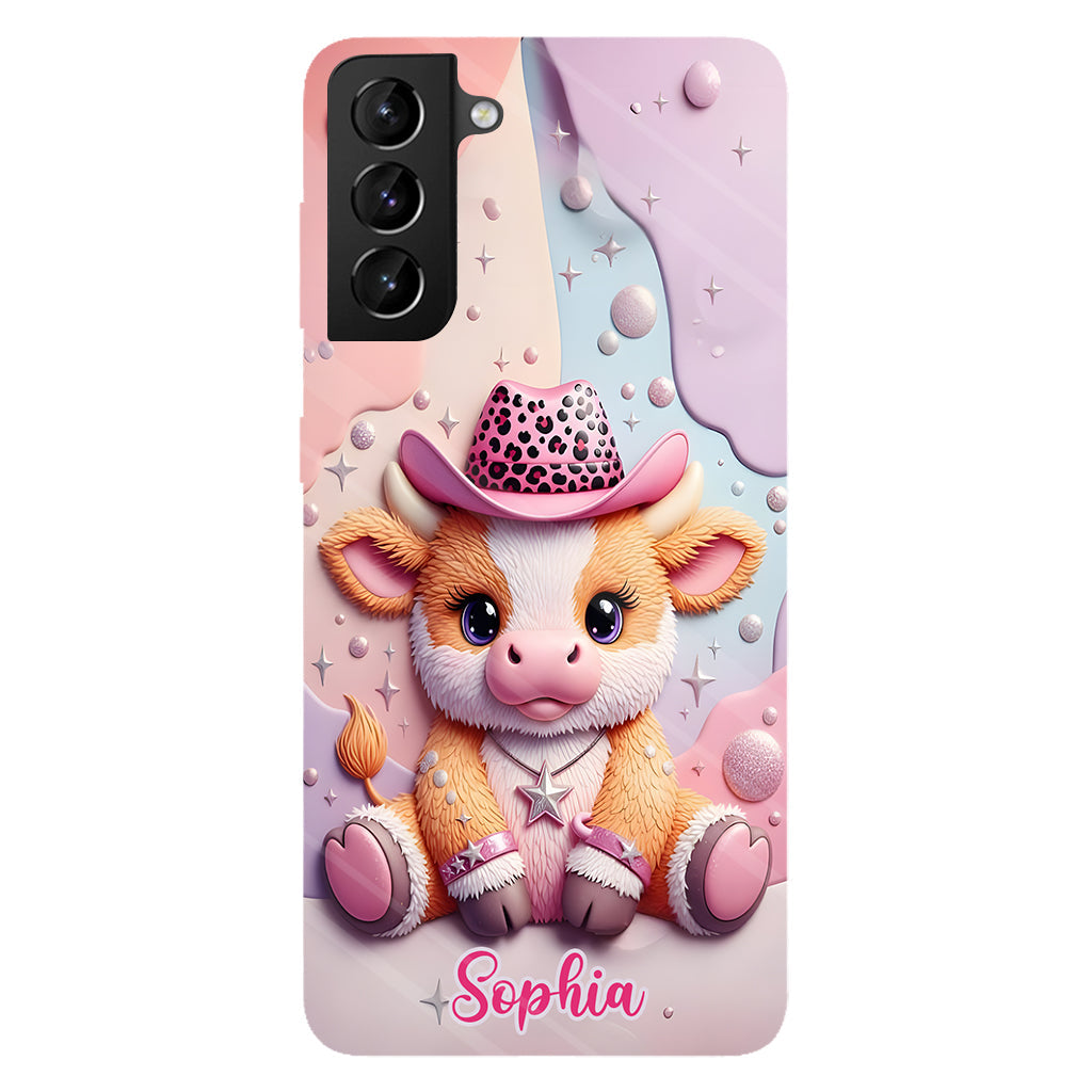 Adorable Highland Cow - Personalized Highland Cow Full Print Phone Case