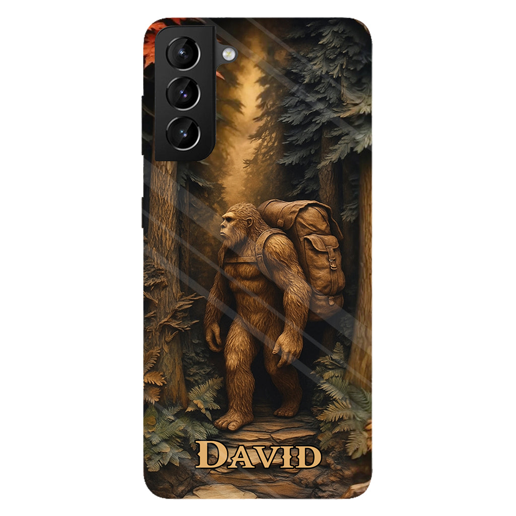 Sasquatch In Forest - Personalized Hiking Full Print Phone Case