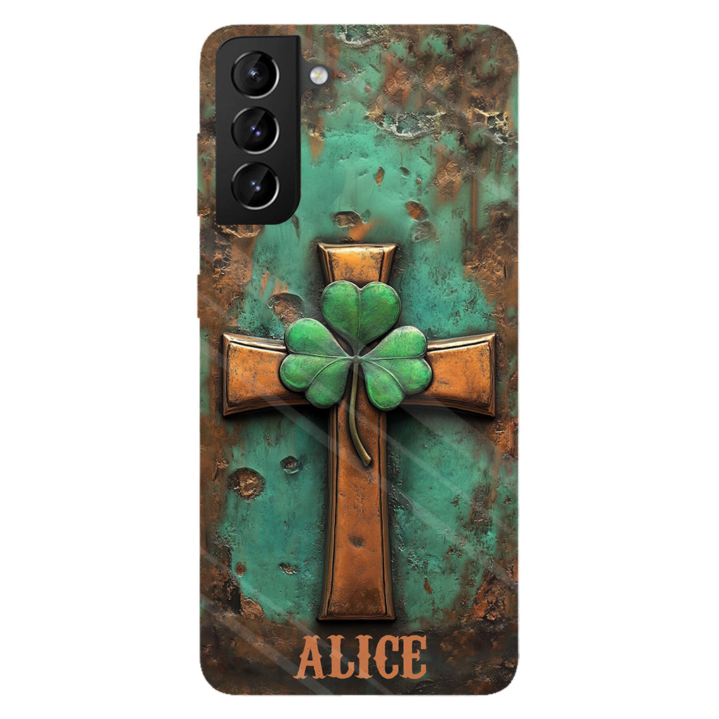 Vintage Irish Cross - Personalized Saint Patrick's Day Full Print Phone Case