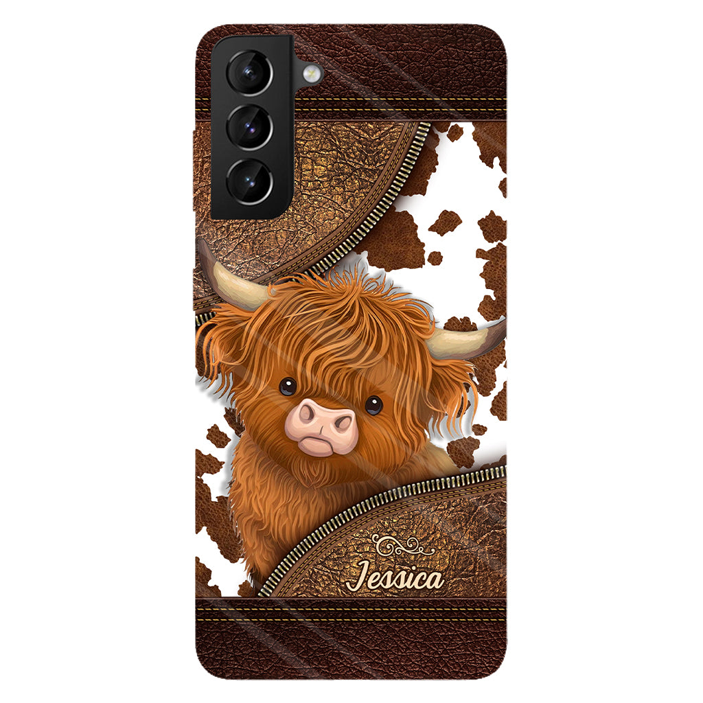 Just A Girl Who Loves Highland Cow - Personalized Full Print Phone Case