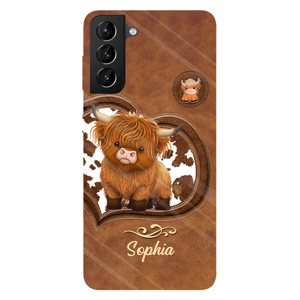 Cute Highland Cow - Personalized Highland Cow Full Print Phone Case