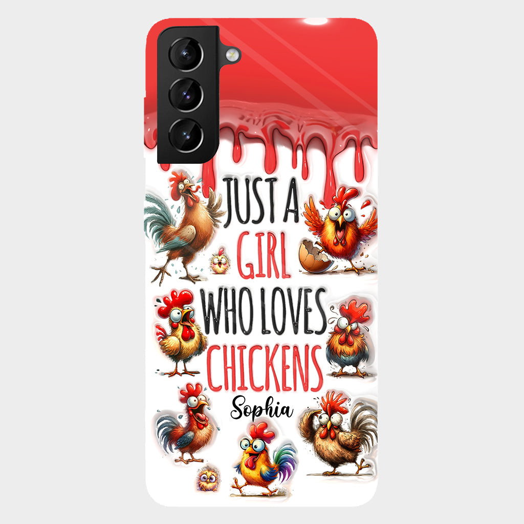 Just A Girl Who Loves Chicken - Personalized Chicken Full Print Phone Case