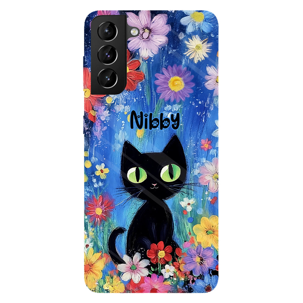 Cute Cat - Personalized Black Cat Full Print Phone Case