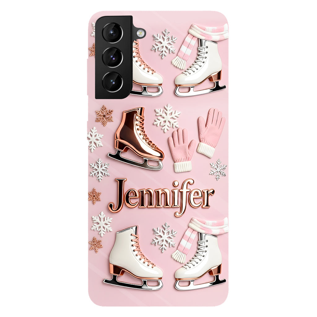 Ice Skating Makes Me Happy - Personalized Ice Skating Full Print Phone Case