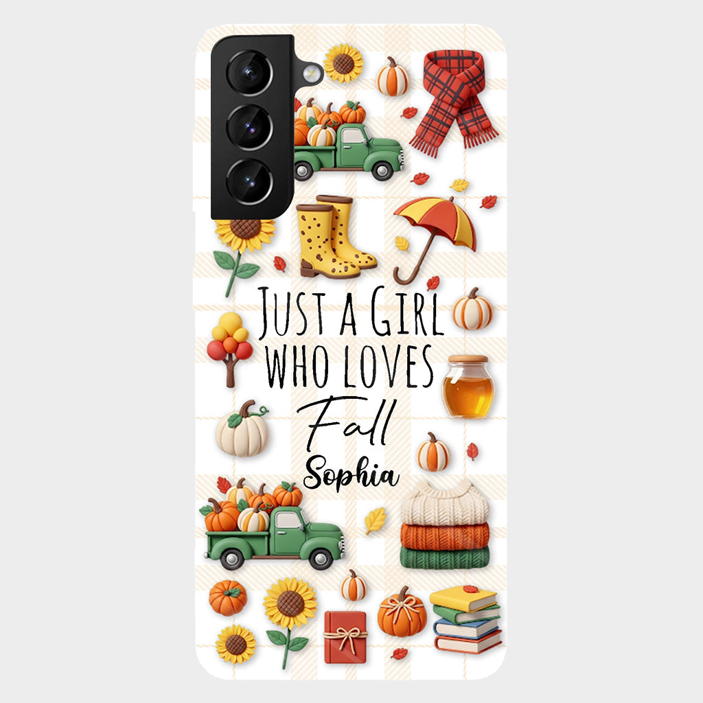 Just A Girl Who Loves Fall - Personalized Autumn Full Print Phone Case