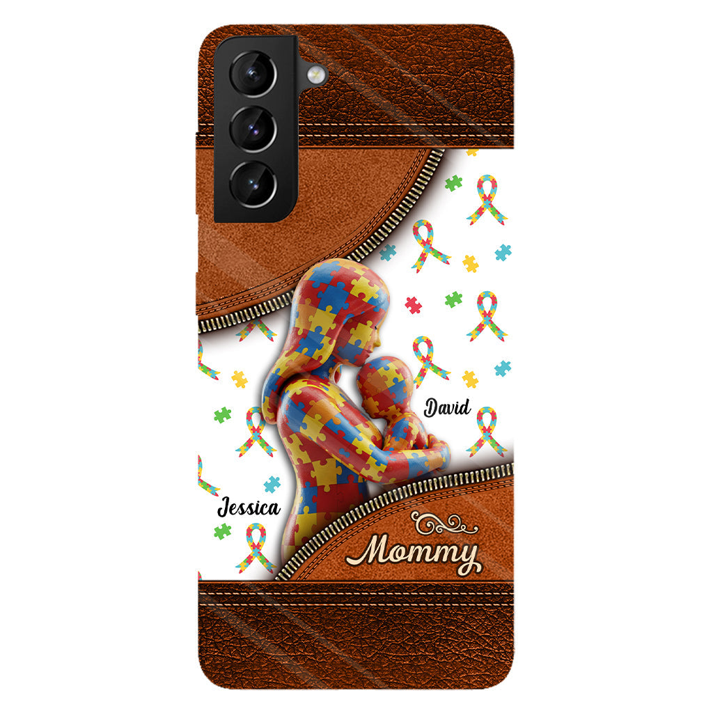 The Love Of A Mother - Personalized Autism Awareness Full Print Phone Case