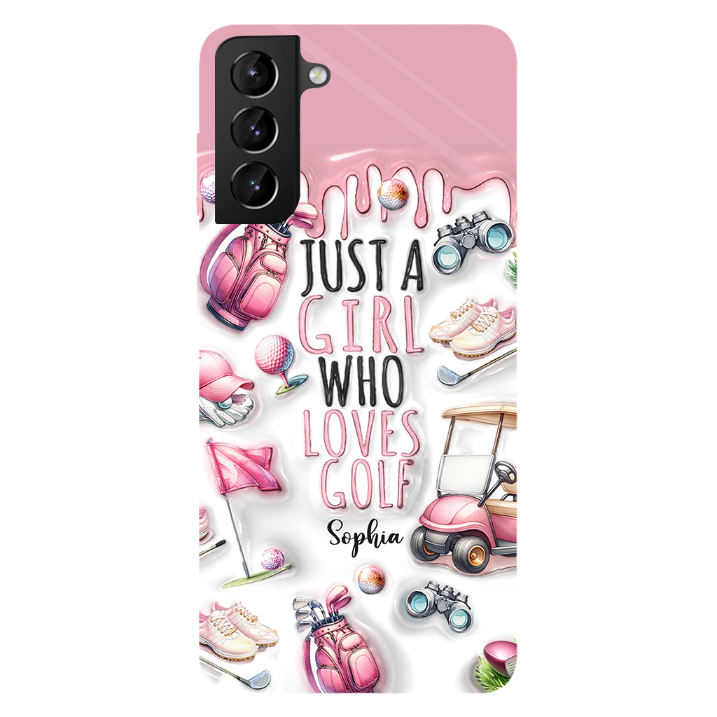 Just A Girl Who Loves Golf - Personalized Golf Full Print Phone Case